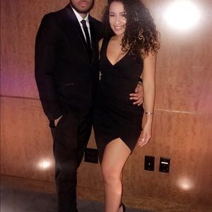 Black Leg Slit Dress